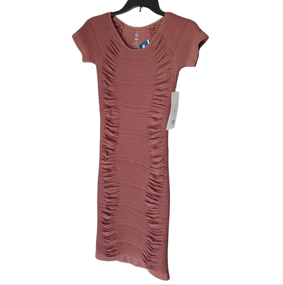 Aura Bodycon Cut Out Back Brown Dress - L/XL